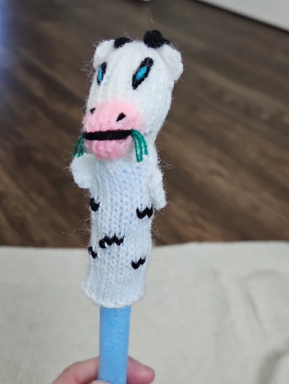 Hand-Knit Animal Finger Puppet Set of 11 Storytelling Toys